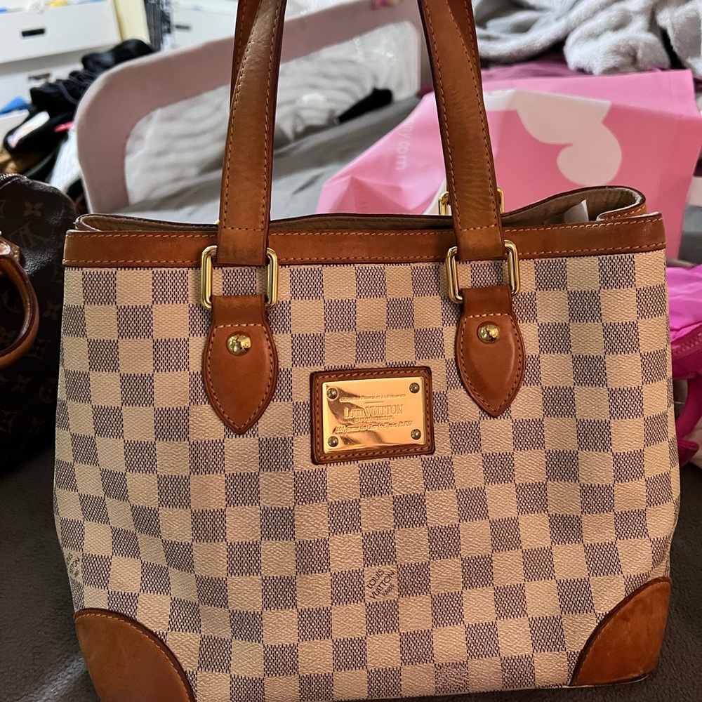 Authentic Louis Vuitton Damier Azur PM Hampstead